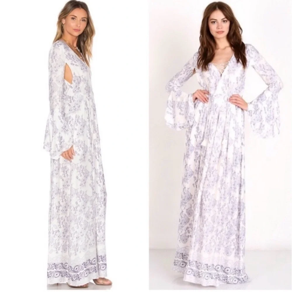 The Jetset Diaries Purple Floral Infinity Maxi Dress - Picture 3 of 5